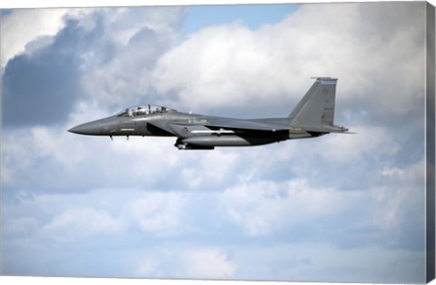 Framed United States Air Force F-15 Strike Eagle in flight Print