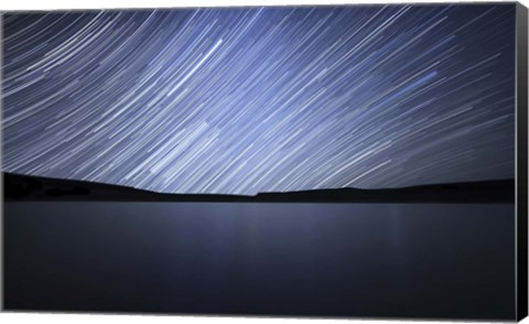 Framed Star trails of the celestial equator in Somuncura, Argentina Print