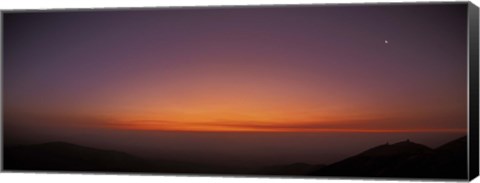 Framed Panoramic view of Las Campanas Observatory at twilight, Chile Print