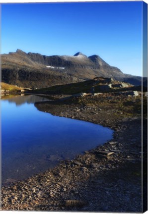 Framed Skittendalen mountain peaks in Troms County, Norway Print