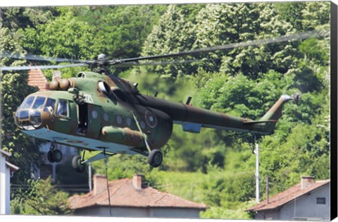 Framed Bulgarian Air Force Mi-17 helicopter, Bulgaria Print