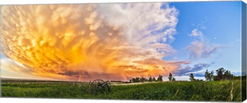 Framed Panoramic view of mammatocumulus clouds, Alberta, Canada Print