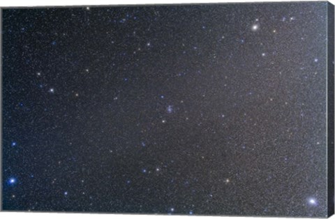 Framed constellation of Cancer with nearby deep sky objects Print