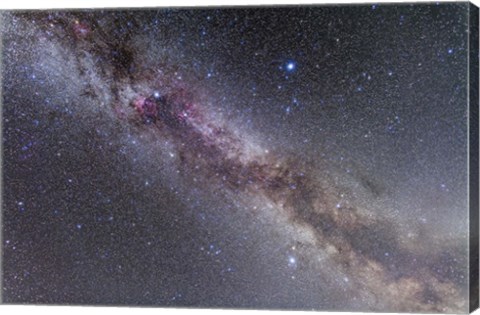 Framed Summer Triangle stars in the Milky Way through Cygnus, Lyra and Aquila Print