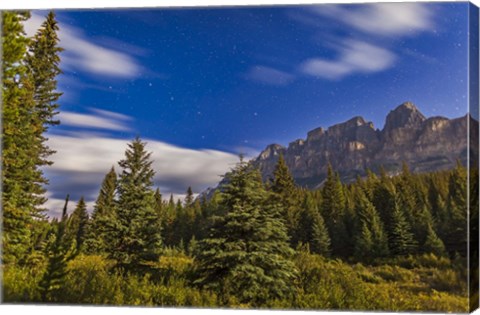 Framed he Big Dipper over Castle Mountain, Banff National Park, Canada Print