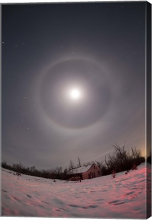 Framed Lunar halo taken near Gleichen, Alberta, Canada Print