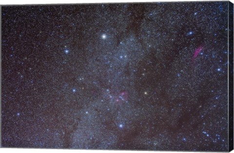 Framed Auriga constellation showing lanes of dark nebulosity Print