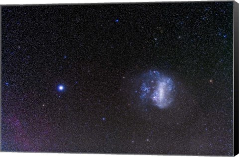 Framed Large Magellanic Cloud and bright star Canopus Print