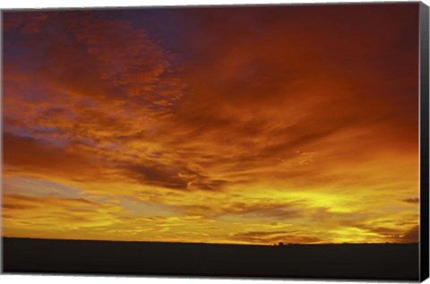 Framed Colorful clouds at sunset in Alberta, Canada Print