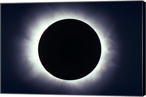 Framed Total solar eclipse taken near Carberry, Manitoba, Canada Print