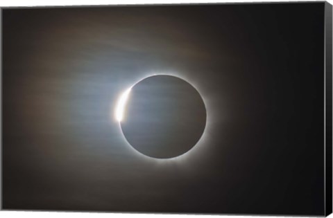 Framed second diamond ring during the total eclipse of the Sun Print