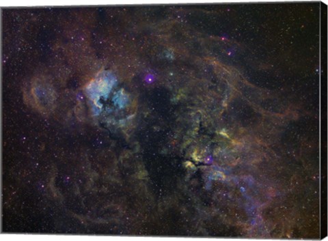 Framed Widefield image of narrowband emission in Cygnus Print