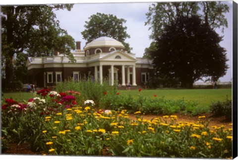 Framed Gardens at Jefferson s home at Monticello Print