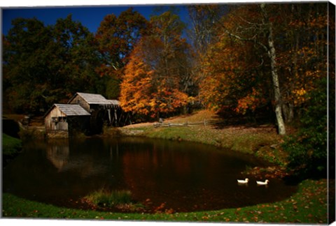 Framed Old Mill On Blue Ridge Parkway Print