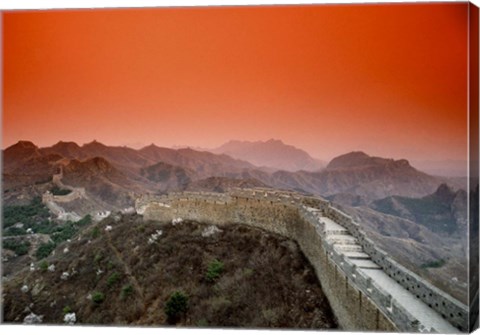 Framed Great Wall of China, Jinshanling, China Print