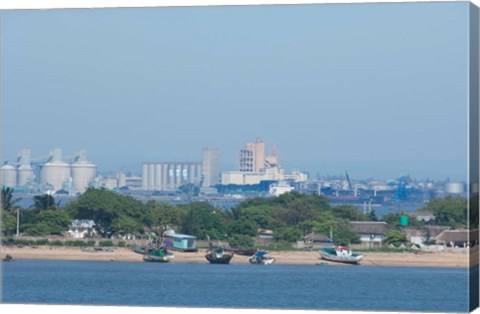 Framed Africa, Mozambique, Maputo, port area boats Print