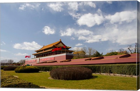 Framed Gate of Heavenly Peace, Forbidden City, Beijing, China Print