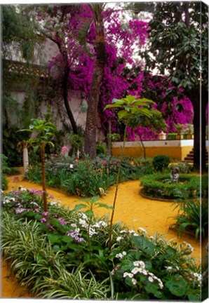 Framed Garden Courtyard, Marrakech, Morocco Print