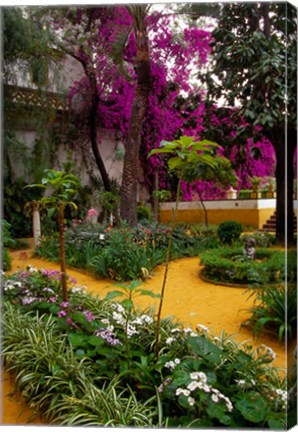 Framed Garden Courtyard, Marrakech, Morocco Print