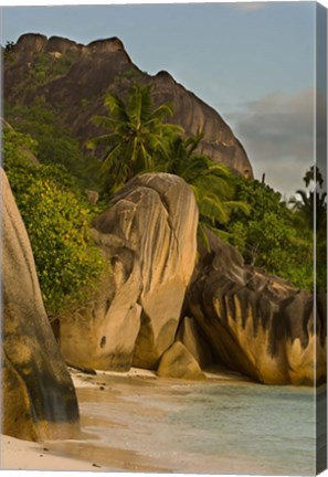 Framed Anse-Source D&#39;Argent Beach, Seychelles, Africa Print