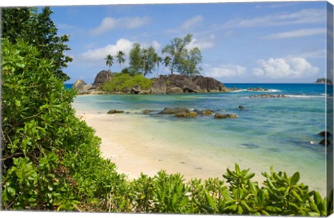 Framed Coastal view on Mahe Island, Seychelles Print