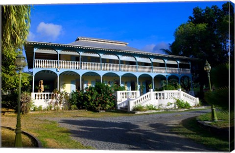 Framed Creole Architecture on Mahe Island, Seychelles Print