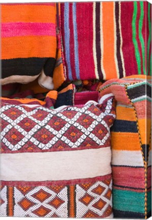 Framed Details of the Carpet Souk, The Souqs of Marrakech, Marrakech, Morocco Print