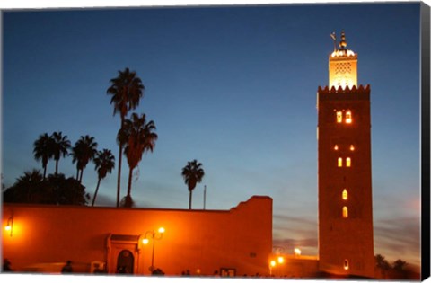 Framed Africa, Morocco, Marrakesh, Koutoubia minaret Print