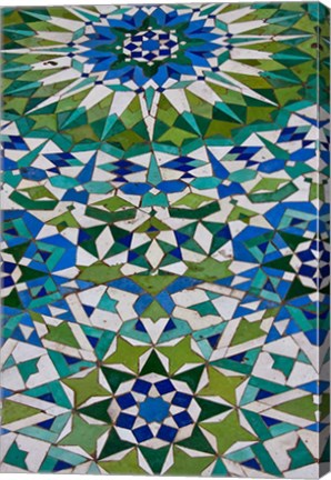 Framed Floor tiles in Al-Hassan II mosque, Casablanca, Morocco Print