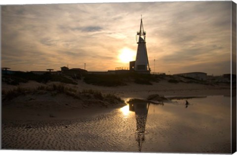 Framed Beautiful Beach Sunset, Jeffrey&#39;s Bay, South Africa Print