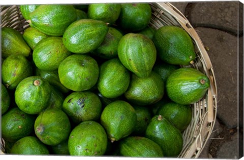 Framed Benin, Ouidah, Produce Market Avocados Print