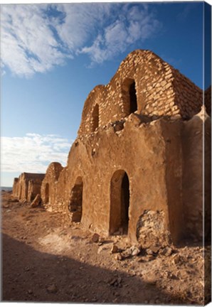 Framed Abandoned ksar building, Ksar Ouled Debbab, Debbab, Tunisia Print