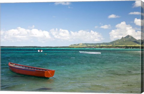 Framed Fishing Boat, Trou D&#39;Eau Douce, Mauritius Print