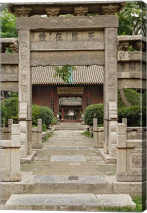 Framed Details inside the Great Mosque, Xian, China Print