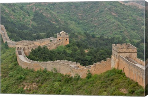 Framed Great Wall of China at Jinshanling, China Print