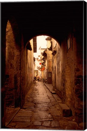 Framed Ancient Alleys in Huizhou-styled Residential Area, China Print