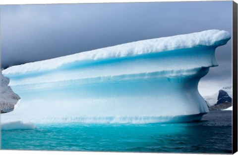 Framed Antarctica, Pleneau Island, Icebergs Print