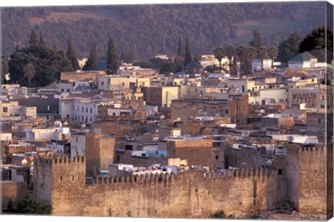 Framed City Walls, Morocco Print