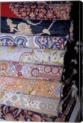 Framed Fine Wool Carpets at El Sultan Carpet School, Cairo, Egypt Print