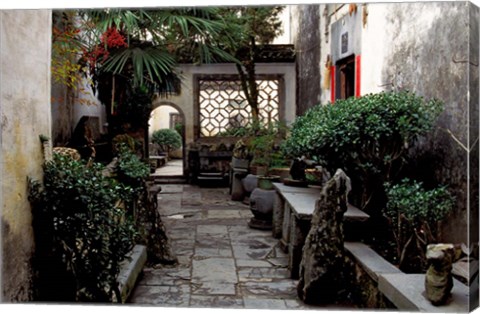 Framed Courtyard of Huizhou-styled House, China Print