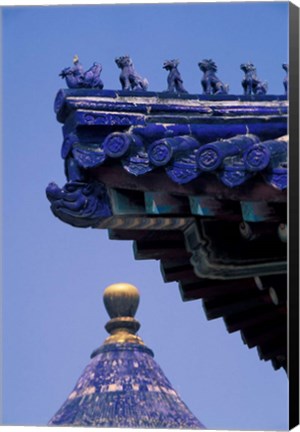 Framed Architectural Details of Temple of Heaven, Beijing, China Print