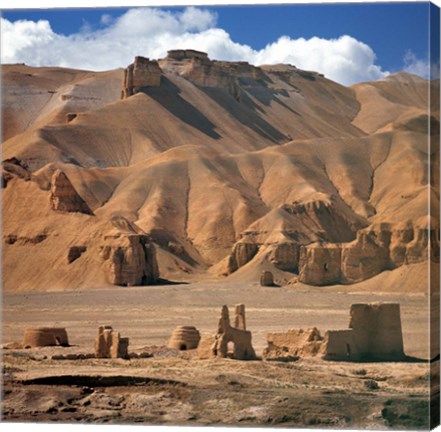 Framed Afghanistan, Bamian Valley, Ancient Architecture Print