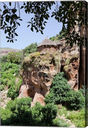 Framed Abbi Johanni rock-hewn church in Tigray, Ethiopia Print