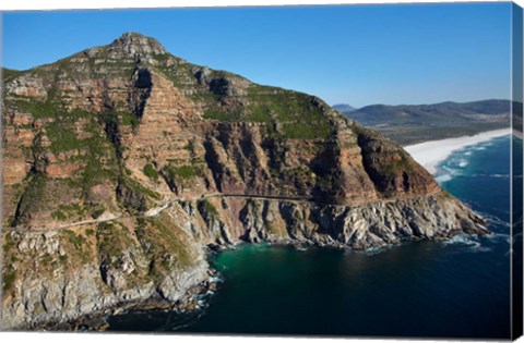 Framed Aerial view of Chapman&#39;s Peak Drive, Cape Town, South Africa Print