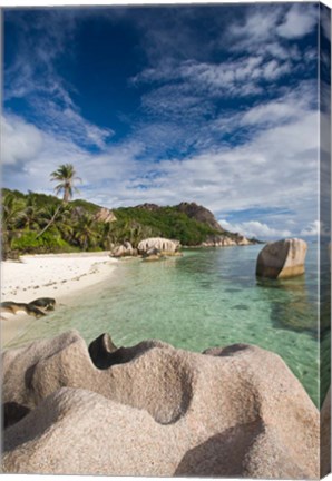 Framed Anse Source D&#39;Argent Beach, L&#39;Union Estate Plantation, La Digue Island, Seychelles Print