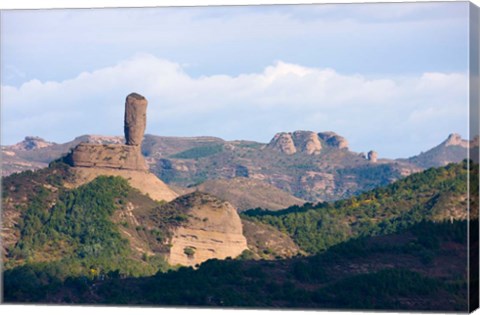 Framed Bangchui (Wood Club) Mountain, Chengde, Hebei, China Print