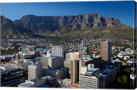 Framed Cape Town CBD and Table Mountain, Cape Town, South Africa Print