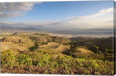 Framed Dry farming on terraces, Konso, Rift valley, Ethiopia, Africa Print