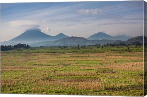 Framed Farmland around Kisoro, Kigezi, Africa Print