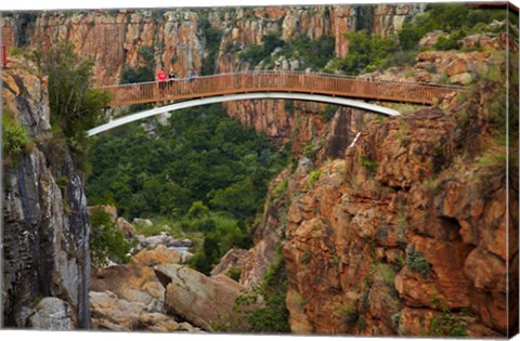 Framed Footbridge over Blyde River, Blyde River Canyon Reserve, South Africa Print